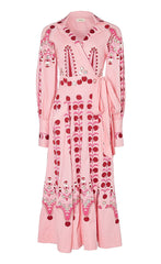 Temperley London Langley Wrap Dress Indian Pink