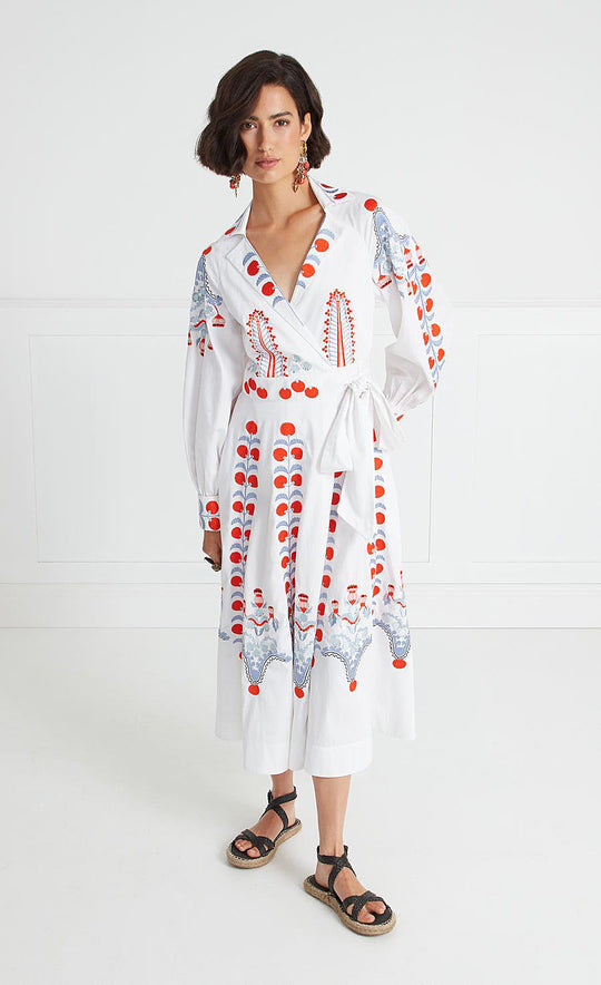 Temperley London Langley Wrap Dress White