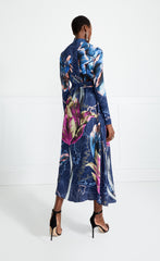 Temperley London Dora Print Dress Dark Sapphire