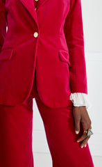 Temperley London Clove Velvet Jacket Hot Pink