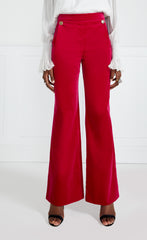 Temperley London Clove Velvet Waisted Trousers Hot Pink