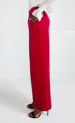 Temperley London Clove Velvet Waisted Trousers Hot Pink