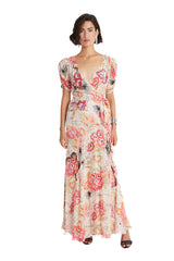 Chessie Print Rosewater Wrap Dress