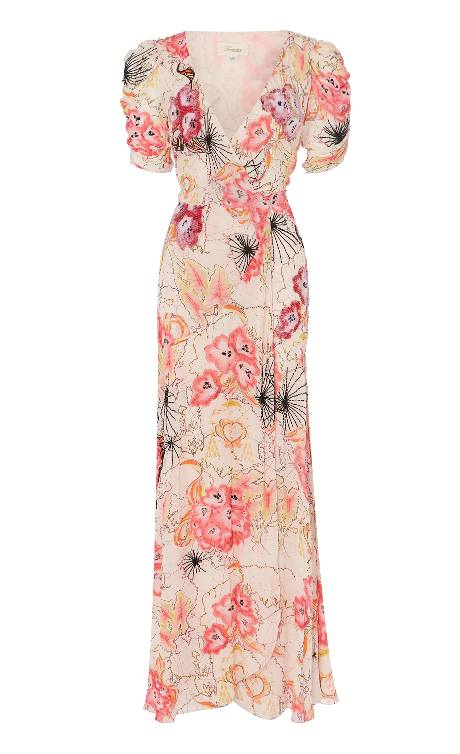 Chessie Print Rosewater Wrap Dress 