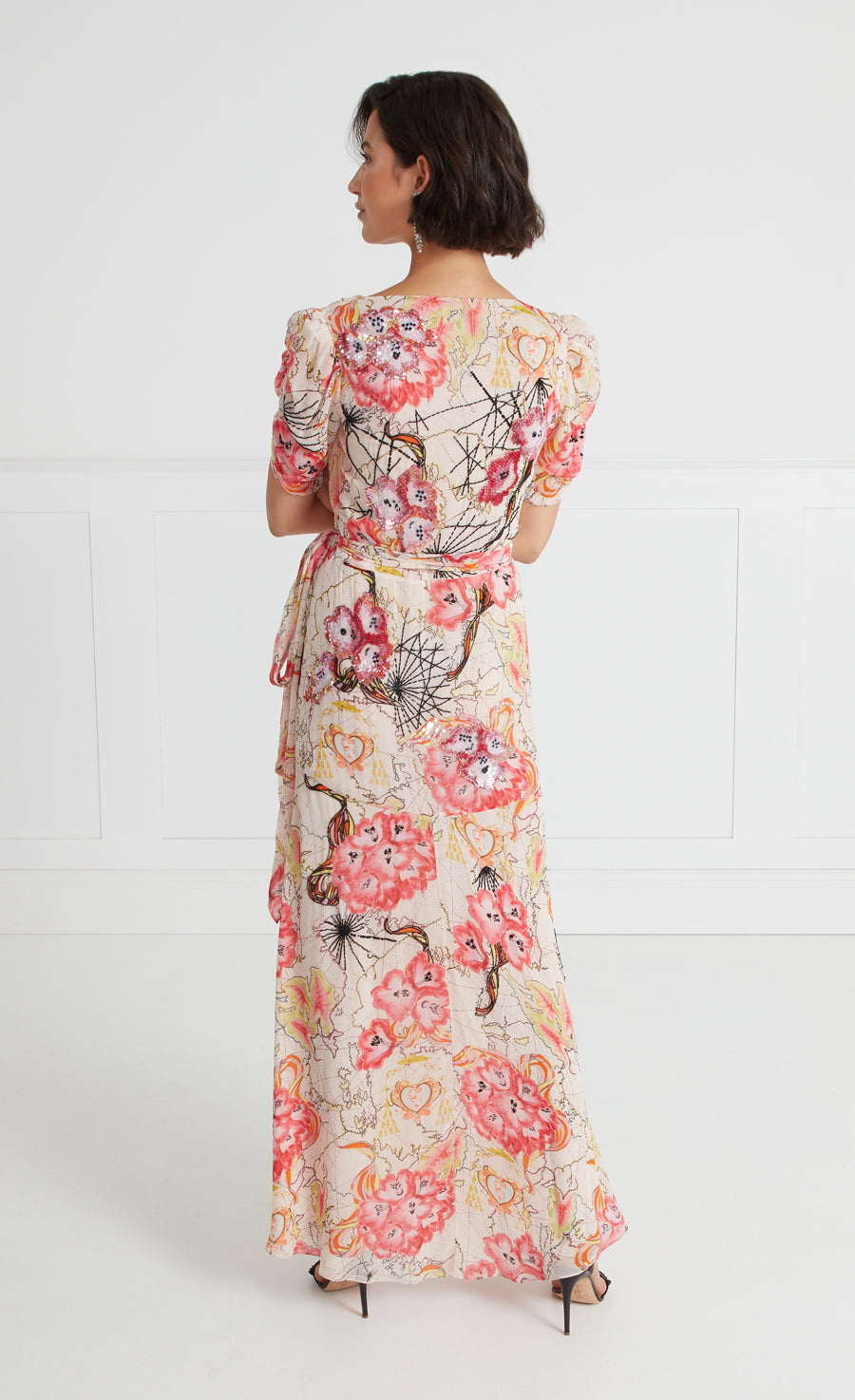 Chessie Print Rosewater Wrap Dress 