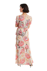 Chessie Print Rosewater Wrap Dress