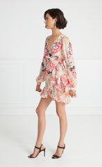 Chessie Print Rosewater Mini Dress 