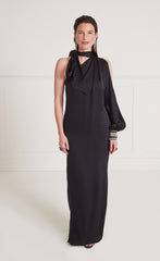 Temperley London Adalina Draped Dress Black