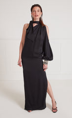 Temperley London Adalina Draped Dress Black