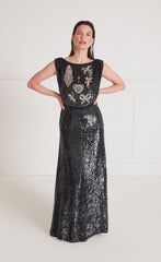 Temperley London Adalina Sequin Gown Black