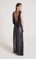 Temperley London Adalina Sequin Gown Black