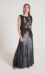 Temperley London Adalina Sequin Gown Black