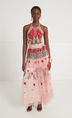 Temperley London Remi Halter Dress Blush