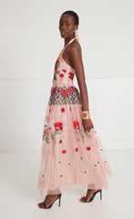 Temperley London Remi Halter Dress Blush