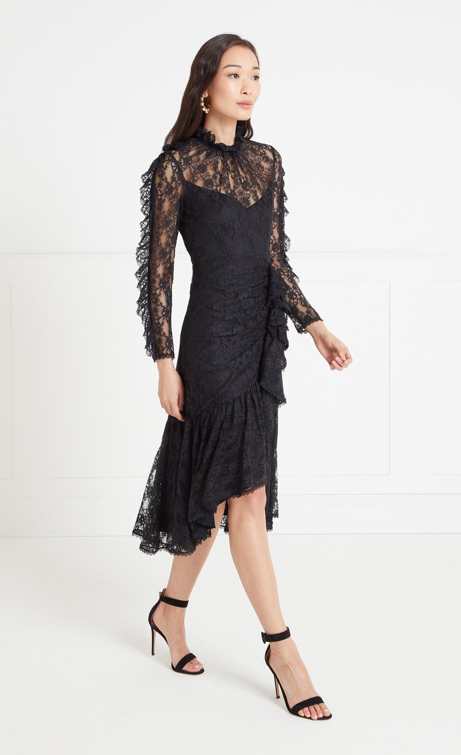 Orla Cocktail Black Midi Dress