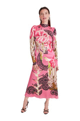 Cici Print Tie Azalea Maxi Dress