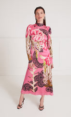 Cici Print Tie Azalea Maxi Dress