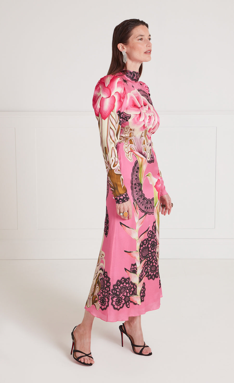 Cici Print Tie Azalea Maxi Dress