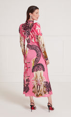 Cici Print Tie Azalea Maxi Dress