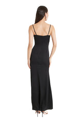 Jada Slip Black Midi Dress