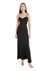 Jada Slip Black Midi Dress