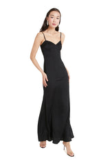 Jada Slip Black Midi Dress