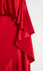 Sandrelli Asymmetric Red Dress