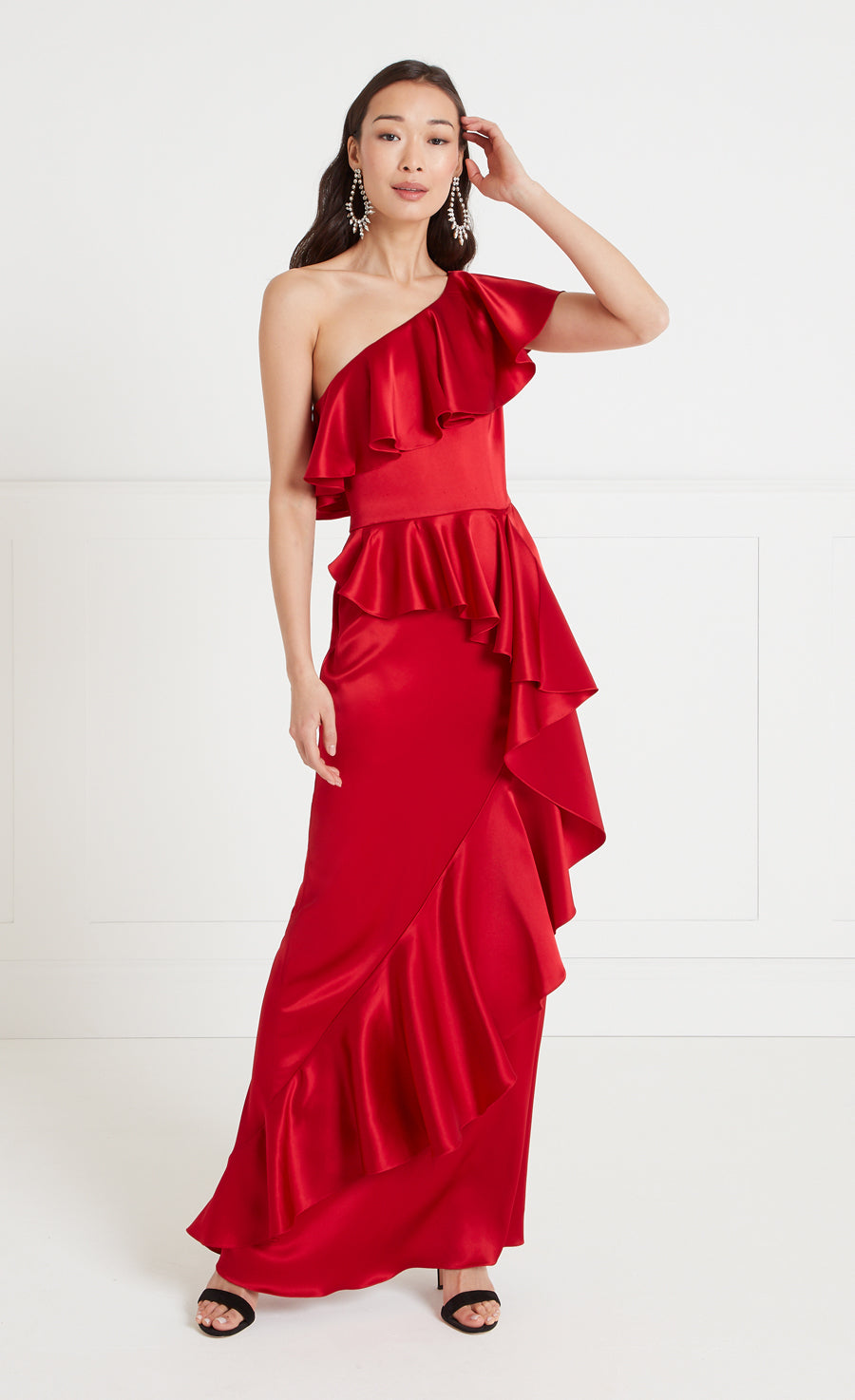Sandrelli Asymmetric Red Dress