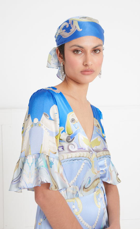 Carline Headscarf Vista Blue