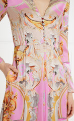 Carline Printed Kimono Rose Pink