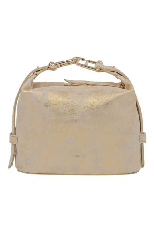Furla Nuvola Mini Top Handle Handbag - Gold