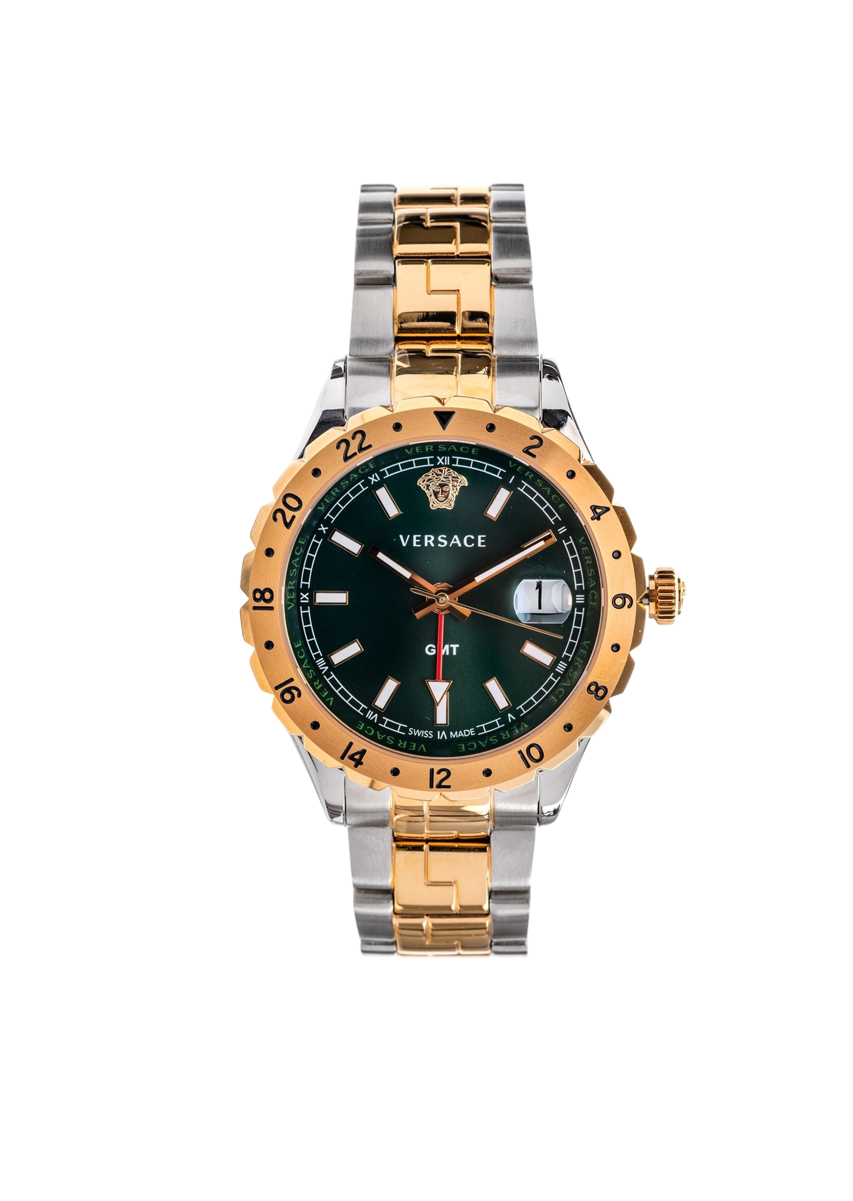 Hellenyium GMT Quartz Green Dial Watch