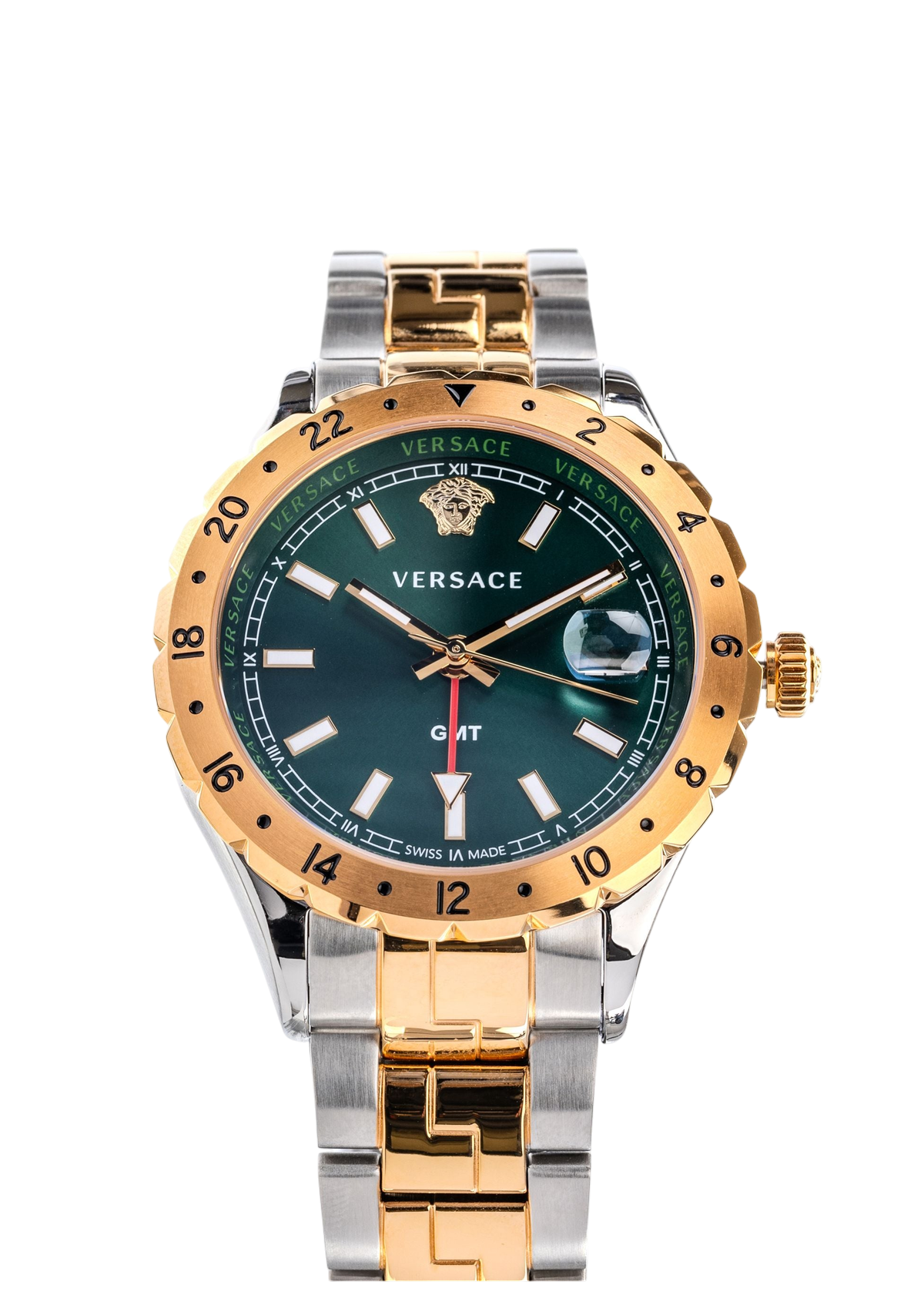 Hellenyium GMT Quartz Green Dial Watch