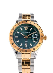 Hellenyium GMT Quartz Green Dial Watch
