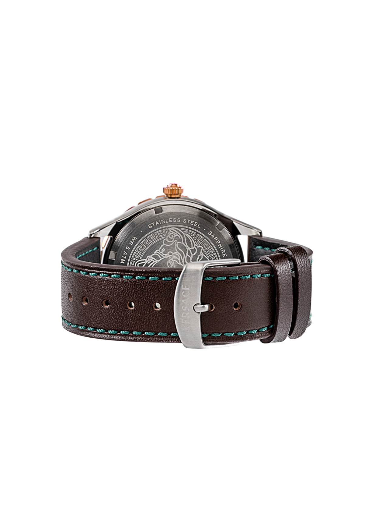 Hellenyium GMT Green Dial Leather Watch