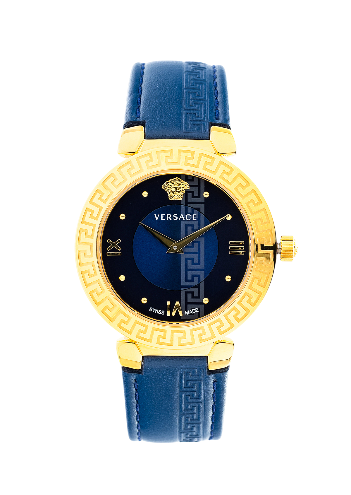Daphnis Blue Dial Gold-Tone Watch