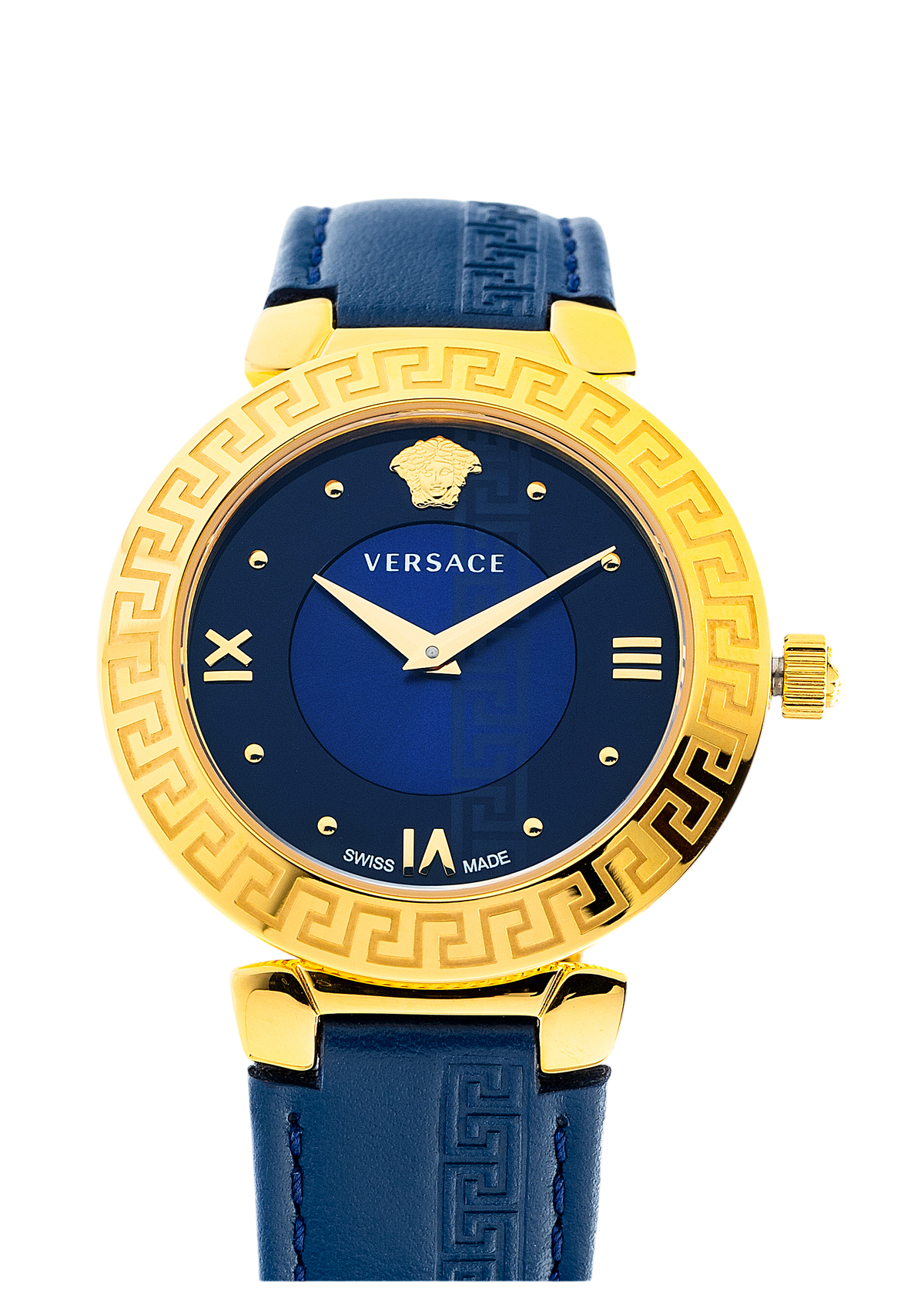 Daphnis Blue Dial Gold-Tone Watch