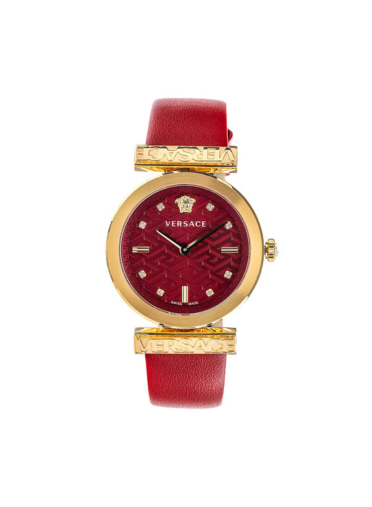 Regalia Quartz Crystal Red Dial Watch