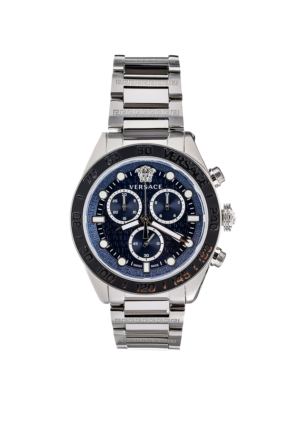 Greca Dome Chronograph Quartz Blue Dial Watch