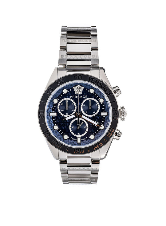 Greca Dome Chronograph Quartz Blue Dial Watch