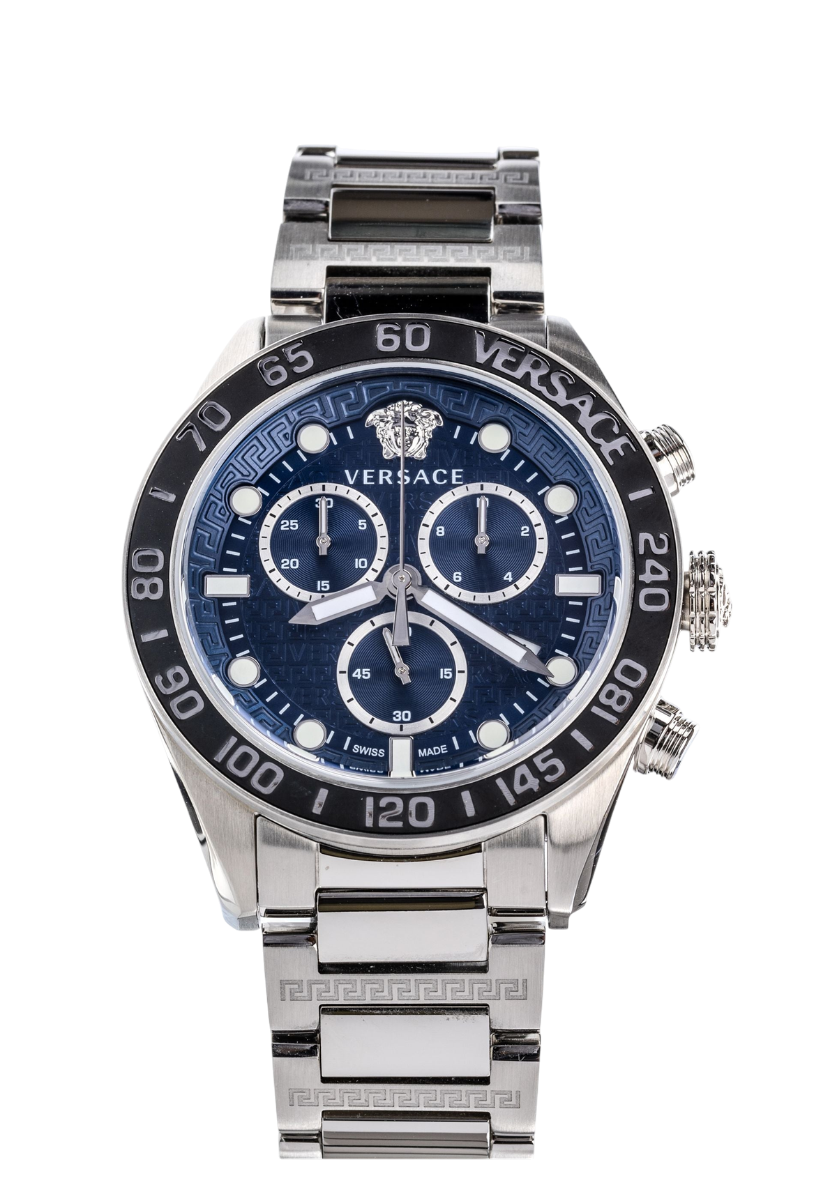 Greca Dome Chronograph Quartz Blue Dial Watch