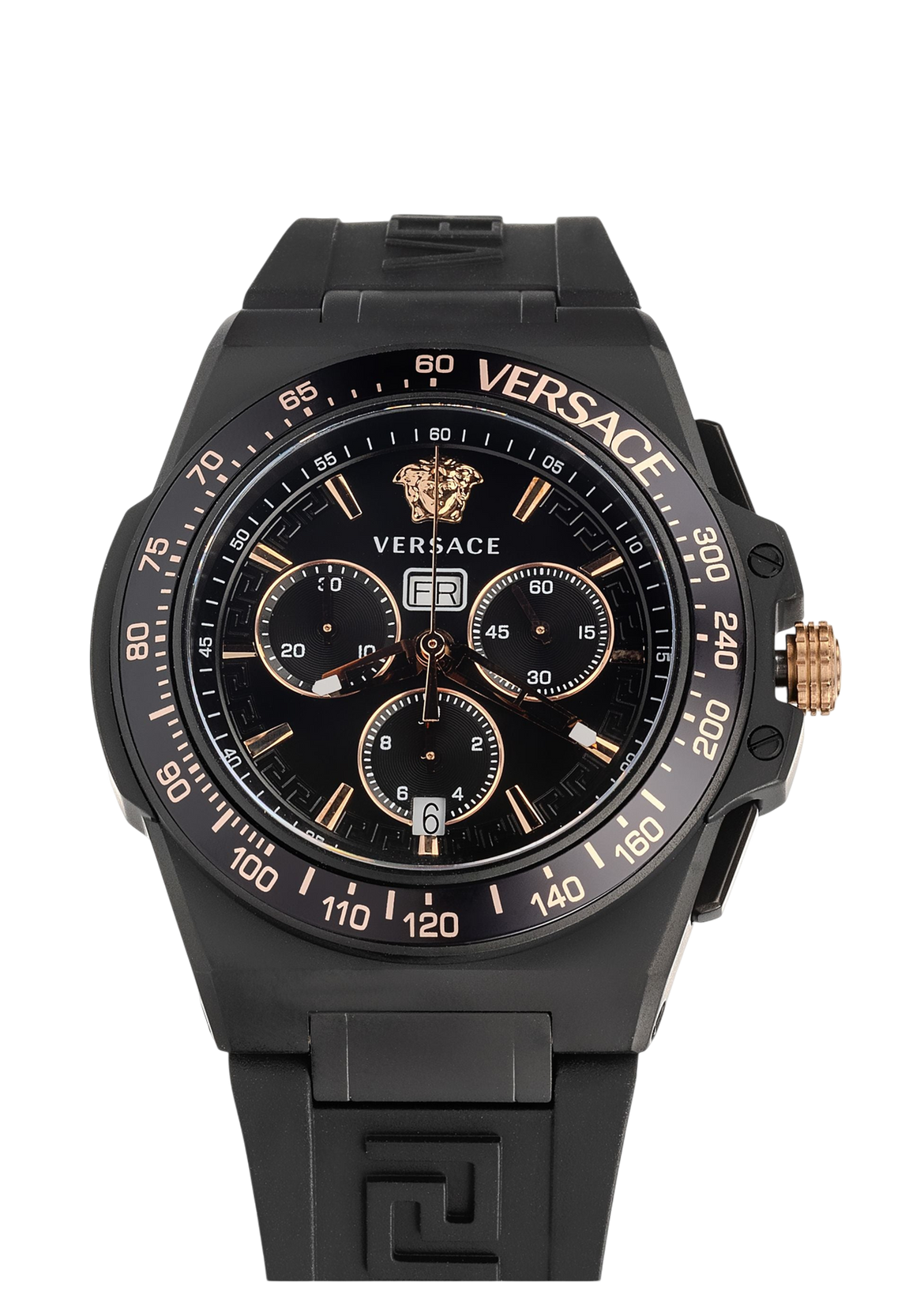 NWT Versace Greca Urban Quartz Black Dial Men\'s Watch Versace Greca Reaction 43 mm Quartz Watch VE5N00526  main image 3