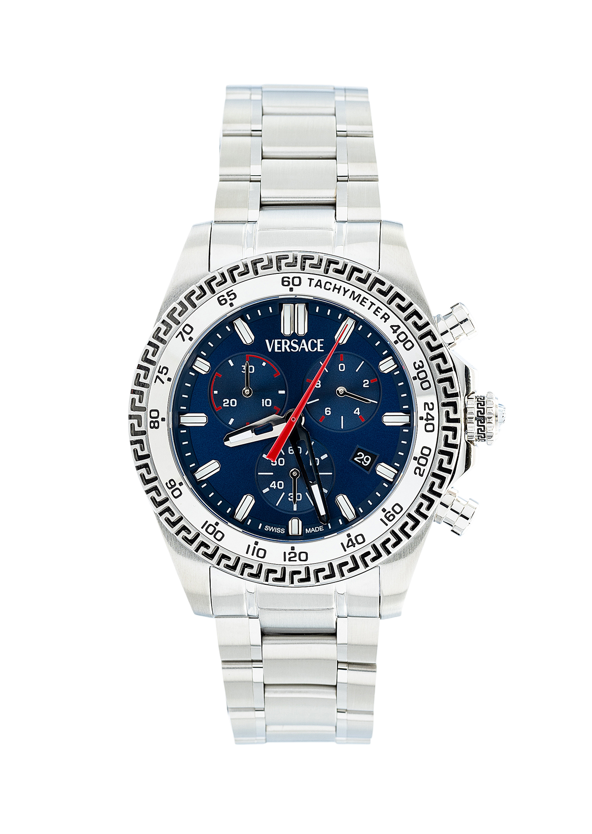 Chrono Chronograph Quartz Blue Dial Watch