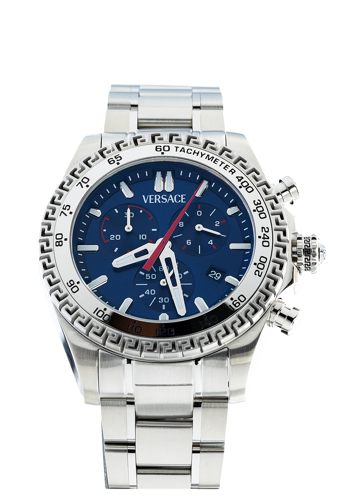 Chrono Chronograph Quartz Blue Dial Watch