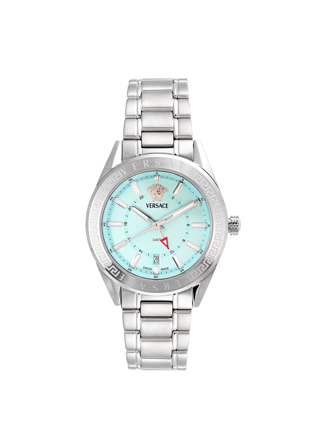V-Code GMT Quartz Turquoise Dial Watch