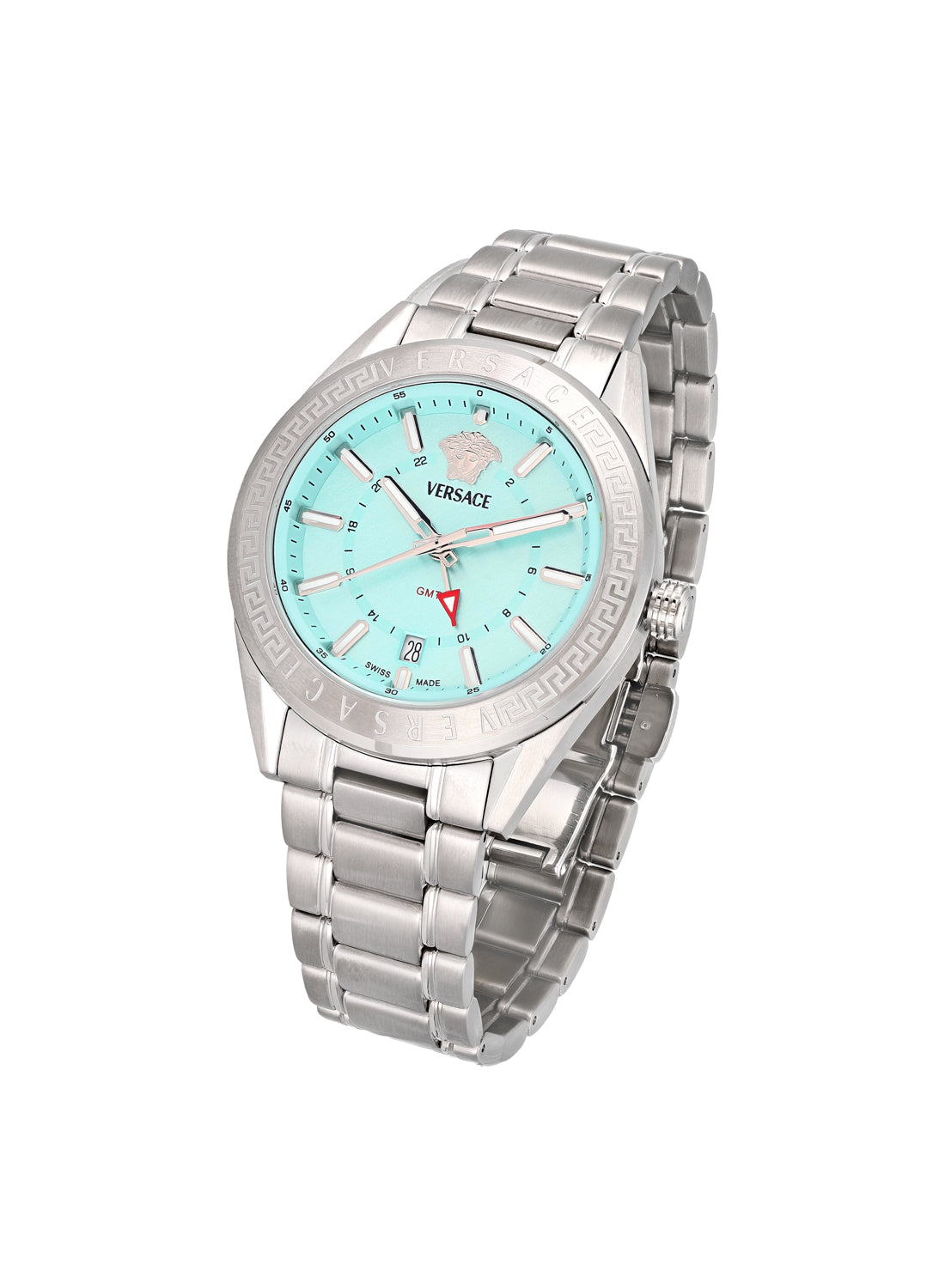 V-Code GMT Quartz Turquoise Dial Watch