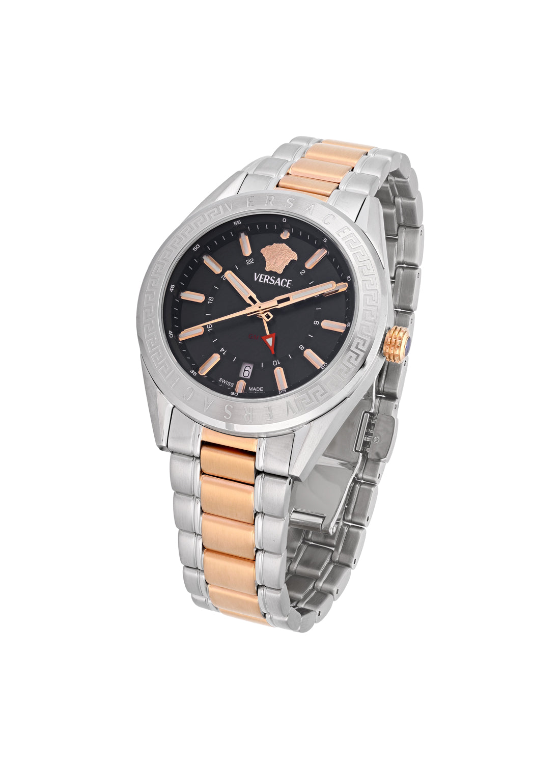 V-Code GMT Quartz Black Dial Watch