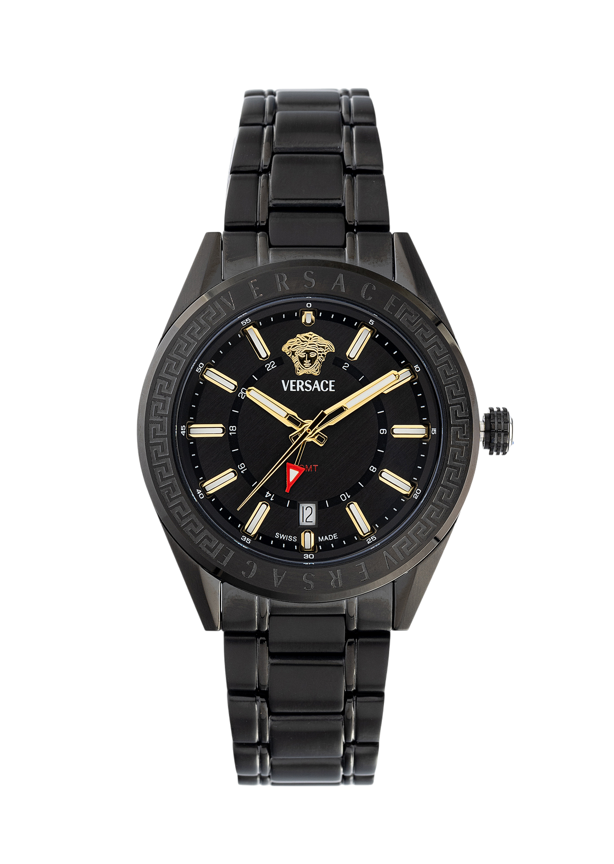 V-Code GMT Quartz Black Dial Watch