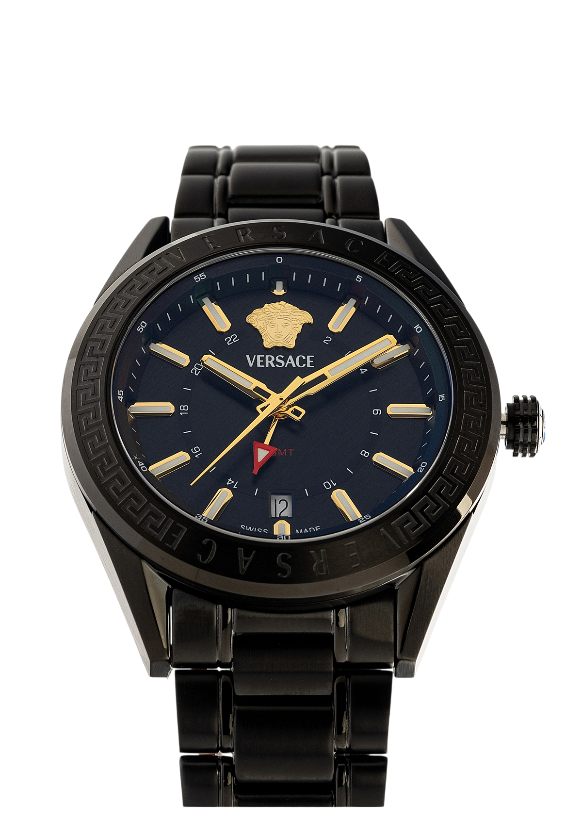 V-Code GMT Quartz Black Dial Watch
