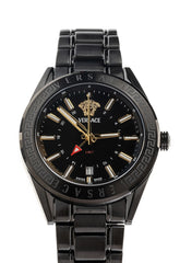V-Code GMT Quartz Black Dial Watch